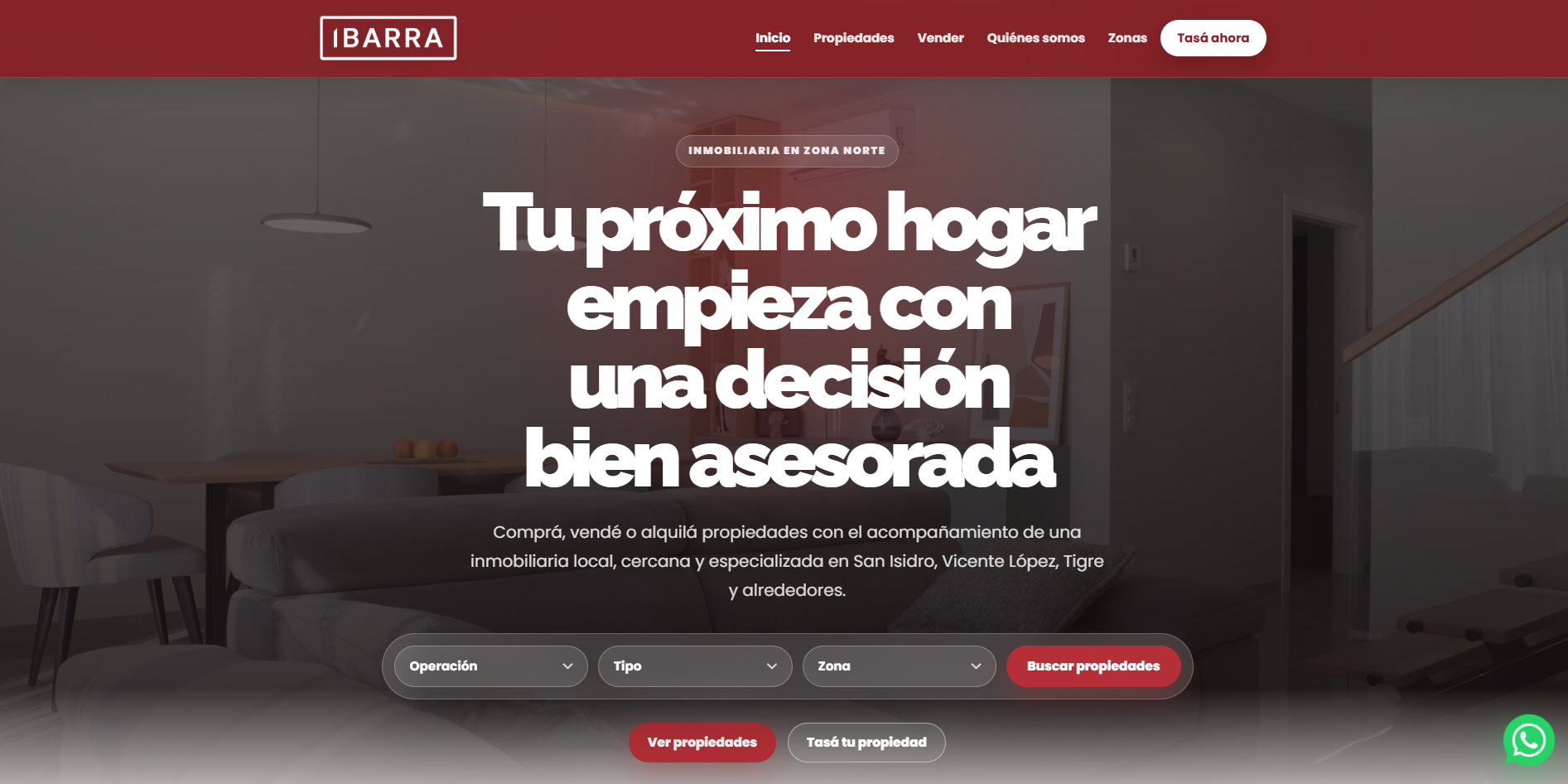 Ibarra Propiedades — sitio web