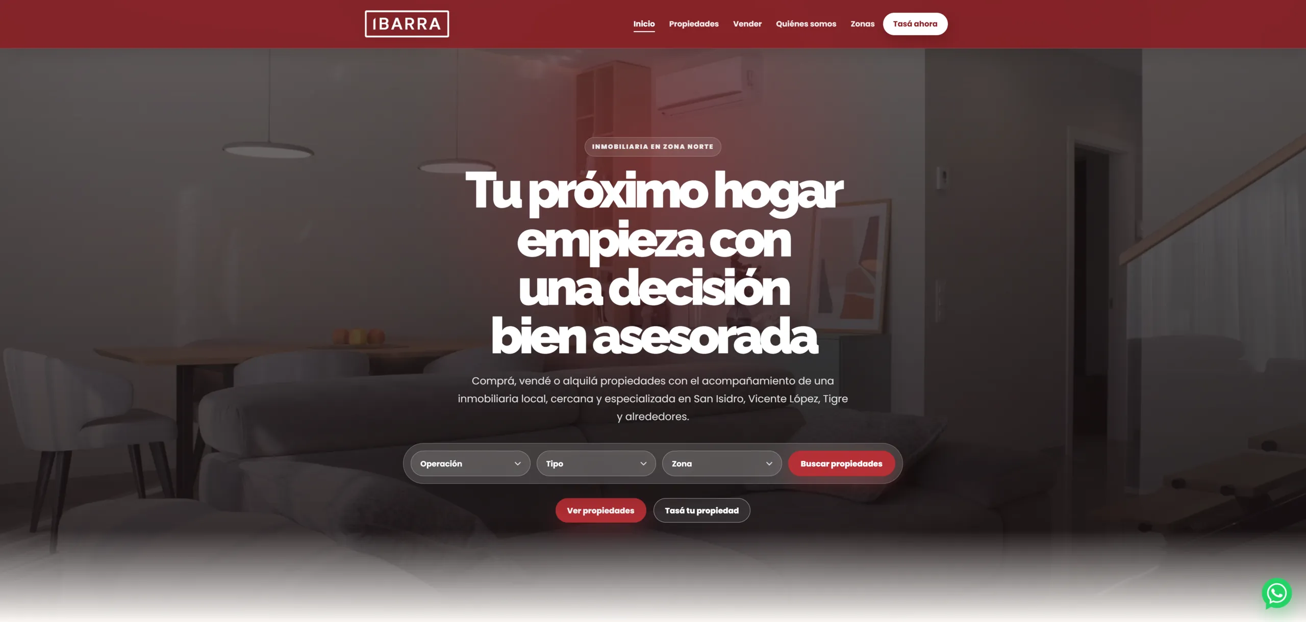 Ibarra Propiedades — sitio web